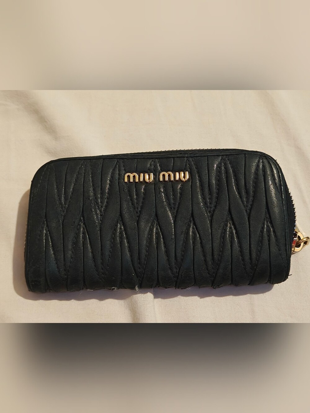 Miu Miu Black Quilted Leather Key holder (Project)